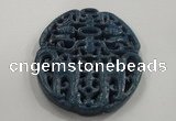 NGP1651 67*68mm Carved dyed natural hetian jade pendants wholesale