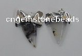 NGP1777 35*45mm - 38*55mm teeth-shaped agate gemstone pendants
