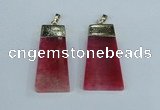 NGP1906 18*40mm - 20*50mm trapezoid agate gemstone pendants