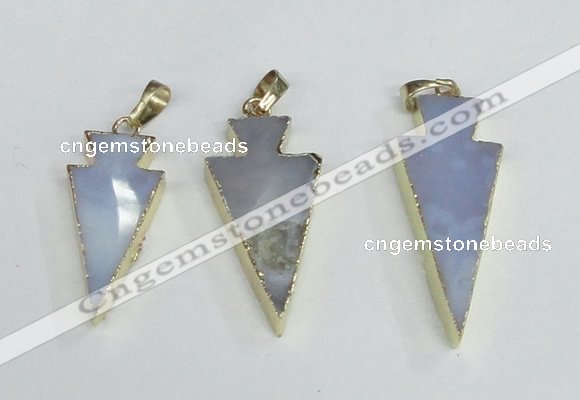 NGP1920 15*30mm - 18*40mm arrowhead agate gemstone pendants