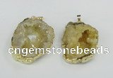 NGP1958 30*40mm - 40*50mm freeform druzy agate gemstone pendants