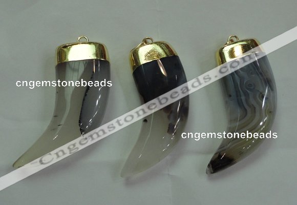 NGP1993 20*48mm - 22*50mm oxhorn montana agate pendants