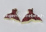 NGP2236 35*45mm - 40*55mm fishtail druzy agate gemstone pendants