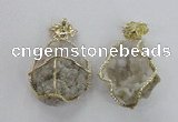 NGP2277 35*45mm - 45*50mm freeform druzy agate gemstone pendants