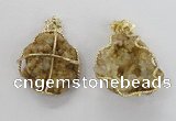 NGP2278 35*45mm - 45*50mm freeform druzy agate gemstone pendants