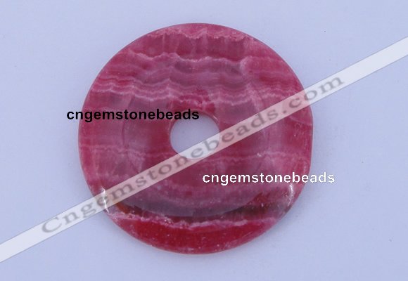 NGP229 7*50mm fashion dyed rhodochrosite gemstone donut pendant