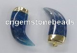 NGP2311 25*60mm - 28*65mm oxhorn agate gemstone pendants
