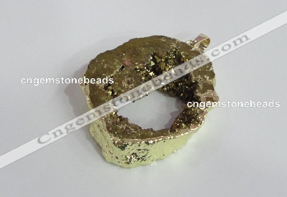 NGP2318 30*40mm - 45*55mm freeform druzy agate gemstone pendants