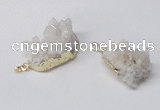 NGP2334 20*30mm - 25*35mm nuggets druzy quartz pendants