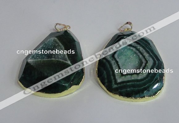 NGP2436 30*40mm - 40*45mm freeform druzy agate pendants wholesale