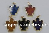 NGP2584 30*40mm angel agate gemstone pendants wholesale