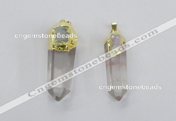 NGP2633 12*35mm - 15*45mm sticks white crystal pendants wholesale
