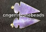 NGP2656 24*53mm - 26*55mm arrowhead agate pendants wholesale