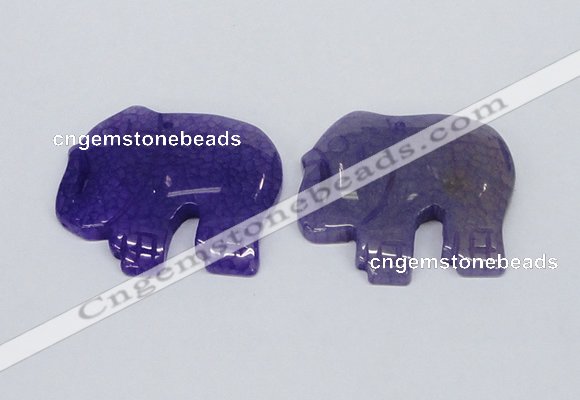 NGP2721 45*55mm elephant agate gemstone pendants wholesale