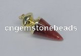 NGP2740 20*45mm - 20*50mm cone agate gemstone pendants wholesale