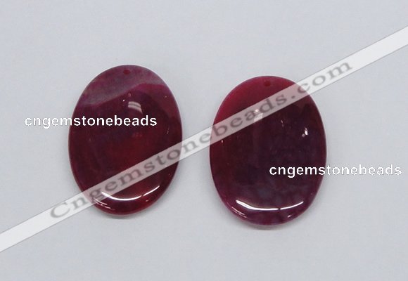 NGP2748 35*50mm oval agate gemstone pendants wholesale