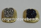 NGP2882 28*30mm - 30*32mm freeform druzy agate pendants wholesale