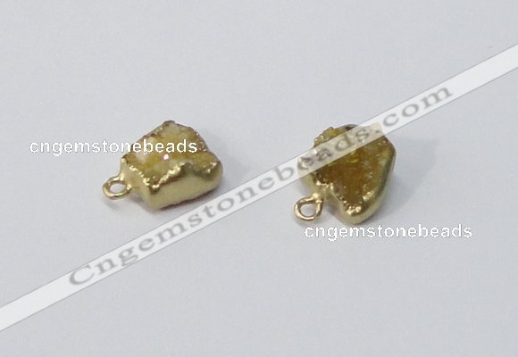 NGP2890 8*10mm - 10*12mm freeform druzy agate pendants
