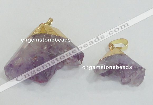 NGP2949 20*25mm – 25*40mm freeform amethyst gemstone pendants