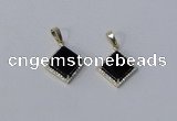 NGP3011 12*12mm diamond agate gemstone pendants wholesale