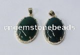 NGP3019 20*30mm oval agate gemstone pendants wholesale