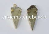 NGP3028 15*35mm – 20*50mm arrowhead lemon quartz gemstone pendants