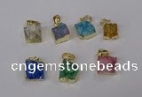 NGP3091 10*12mm - 12*14mm freeform druzy agate pendants wholesale