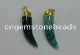 NGP3114 10*40mm - 12*45mm oxhorn agate pendants wholesale