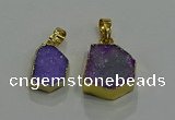 NGP3323 8*12mm - 15*20mm freeform druzy agate gemstone pendants