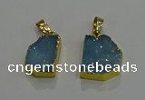 NGP3325 8*12mm - 15*20mm freeform druzy agate gemstone pendants