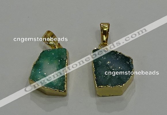 NGP3326 8*12mm - 15*20mm freeform druzy agate gemstone pendants
