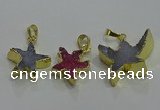 NGP3433 16*16mm - 20*20mm star druzy agate gemstone pendants