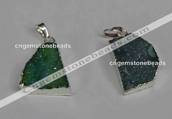 NGP3445 18*25mm - 20*30mm freeform druzy agate gemstone pendants