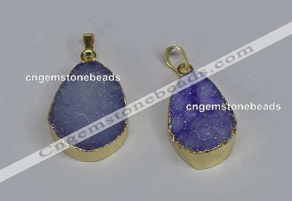 NGP3476 18*25mm - 20*30mm freeform druzy agate gemstone pendants