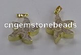 NGP3509 24*25mm starfish fossil coral pendants wholesale