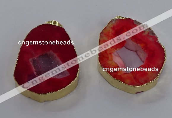 NGP3824 30*40mm - 40*50mm freeform druzy agate pendants