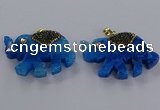 NGP3874 30*45mm - 35*50mm elephant agate gemstone pendants