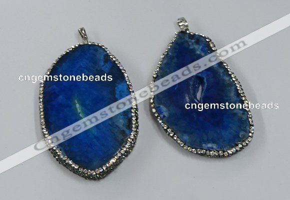 NGP3914 45*60mm - 55*65mm freeform druzy agate pendants wholesale