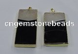 NGP3929 40*60mm - 35*70mm rectangle druzy agate pendants