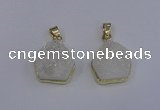 NGP4008 15*16mm freeform druzy quartz gemstone pendants