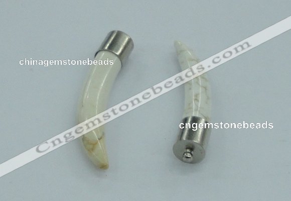 NGP4500 9*50mm - 9*55mm horn white turquoise pendants wholesale
