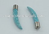 NGP4505 9*50mm - 9*55mm horn blue turquoise pendants wholesale