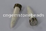 NGP4538 15*52mm bullet-shaped white howlite turquoise pendants