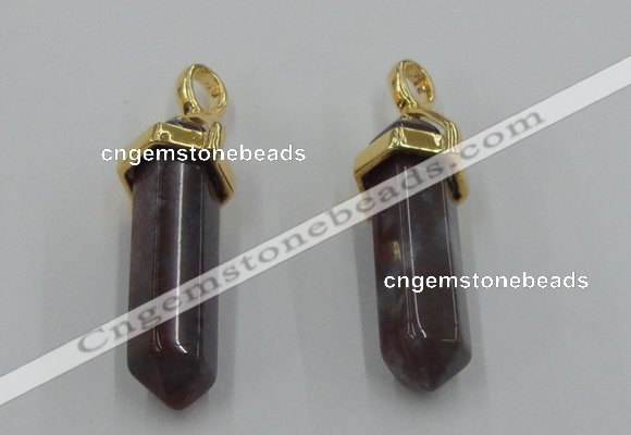 NGP5037 8*30mm sticks Indian agate gemstone pendants wholesale
