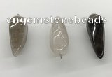 NGP5542 14*40mm - 23*58mm teardrop smoky quartz pendants