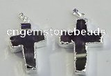 NGP6050 30*40mm - 35*45mm cross amethyst pendants