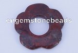 NGP613 5pcs 6*47mm brecciated jasper gemstone donut pendants