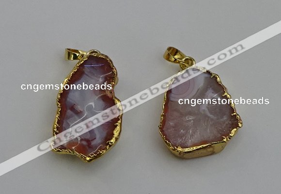 NGP6134 20*30mm - 25*35mm freeform druzy agate pendants wholesale