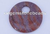 NGP620 5pcs 6*50mm agate gemstone donut pendants