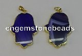NGP6259 22*40mm - 25*45mm hamsahand agate gemstone pendants